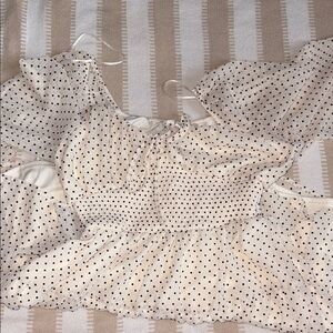 Polka Dot Cream Women's Mini Dress
